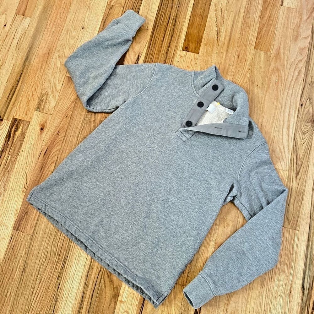 Jack Spade Gray cotton mock neck Half-button Knit‎ Fashion Sweater Outerwear XS